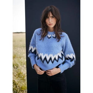 Mint Velvet Blue Wool Blend Fairisle Jumper